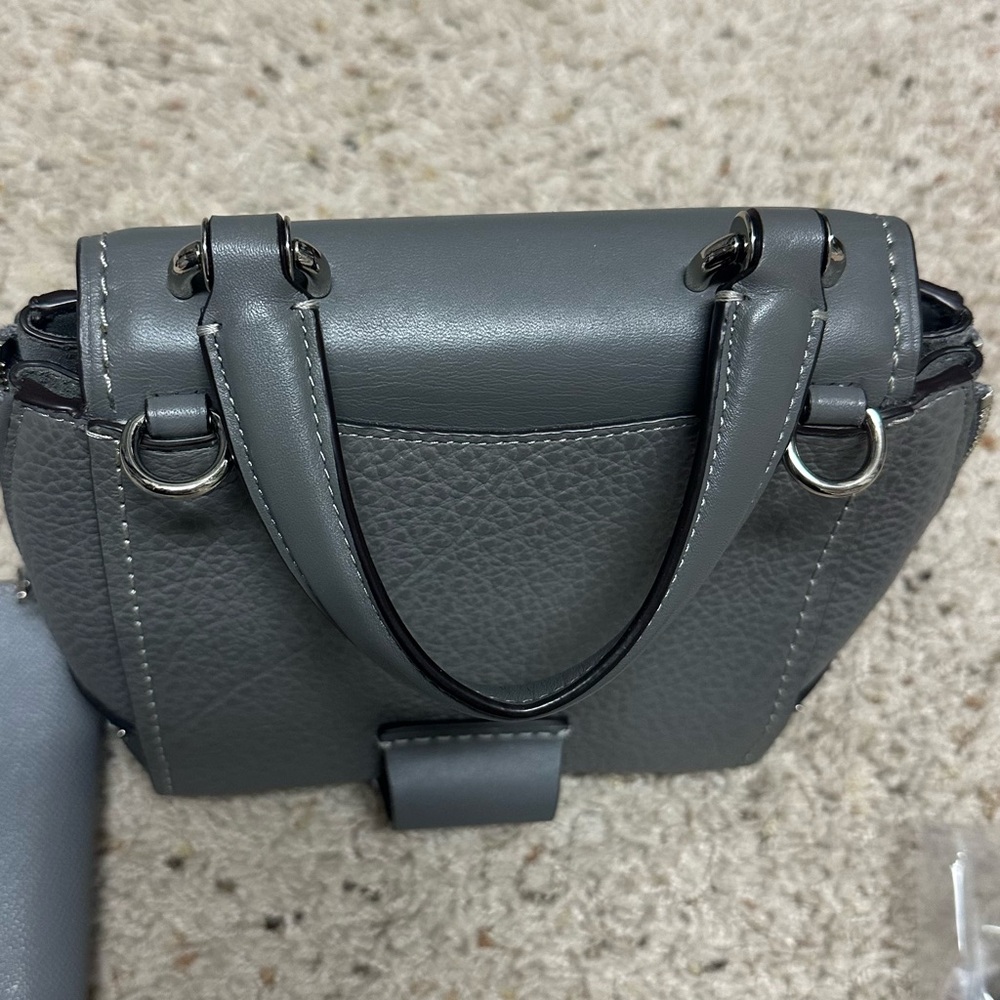 Mini Coach Faye Gray Leather Backpack - Picture 2 of 16